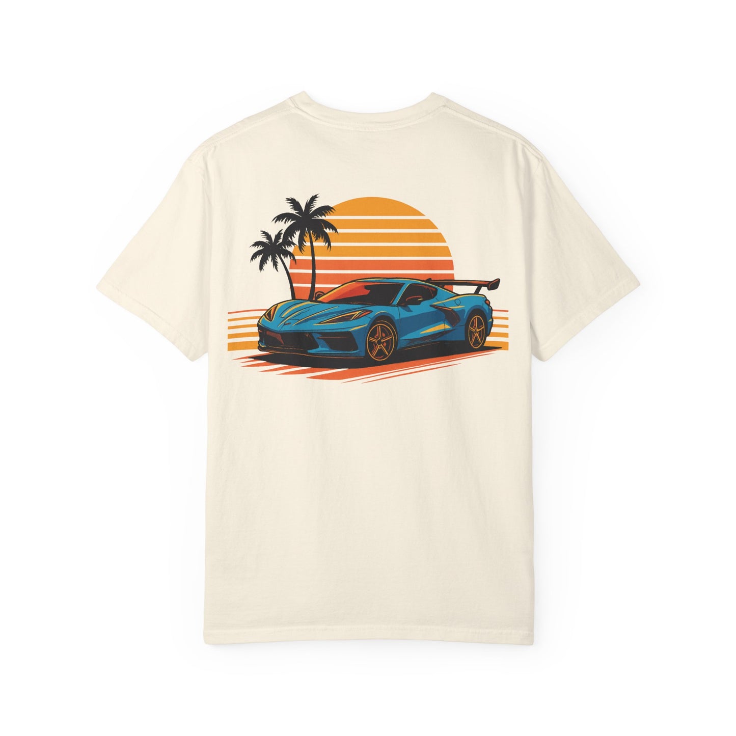 C8 Corvette Synthwave Sunset Tee